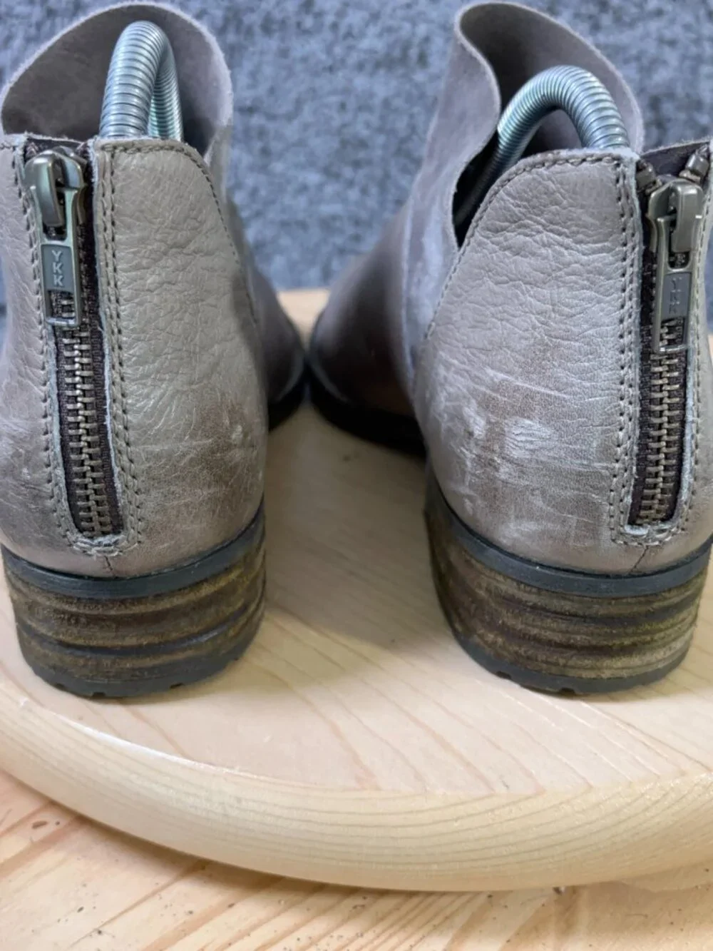 Born Boots Karava Womens Size 8.5 Suede Leather Gray Slip On Ankle Booties